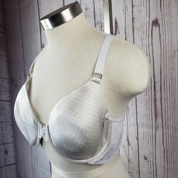 Maidenform Racerback Padded Bra Womens Size 38D Front Closure White - Picture 10 of 10